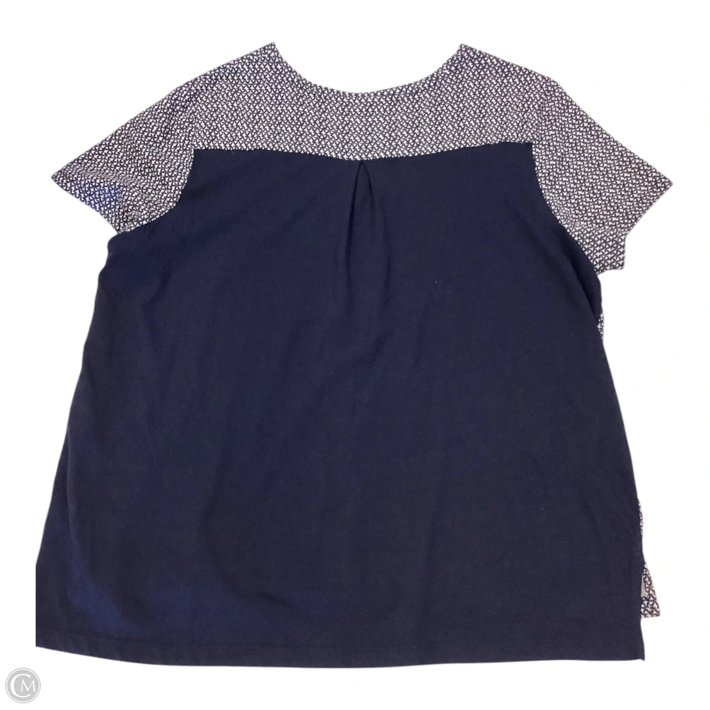 Top Short Sleeve By Chicos In Navy, Size: Xl