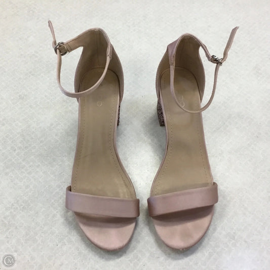 Sandals Heels Block By Aldo In Pink, Size: 7