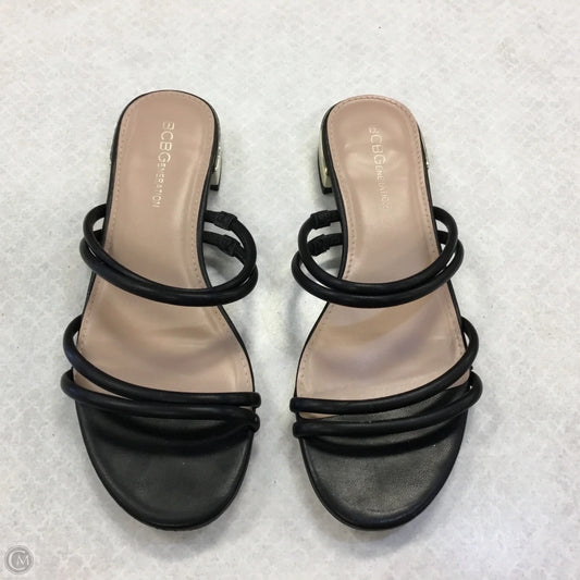 Sandals Flats By Bcbg In Black, Size: 7.5