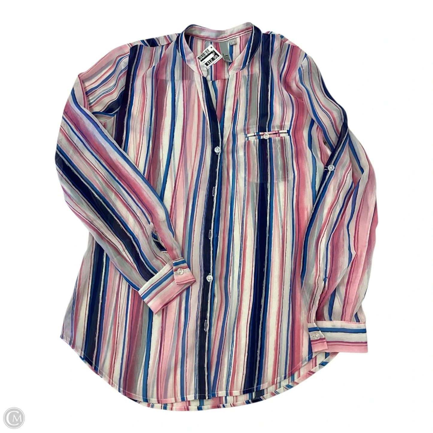 Top Long Sleeve By Kut In Striped Pattern, Size: Xs