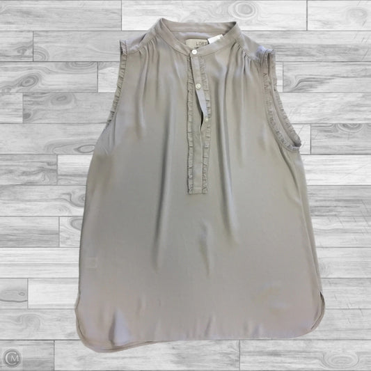 Top Sleeveless By Loft In Tan, Size: Xs