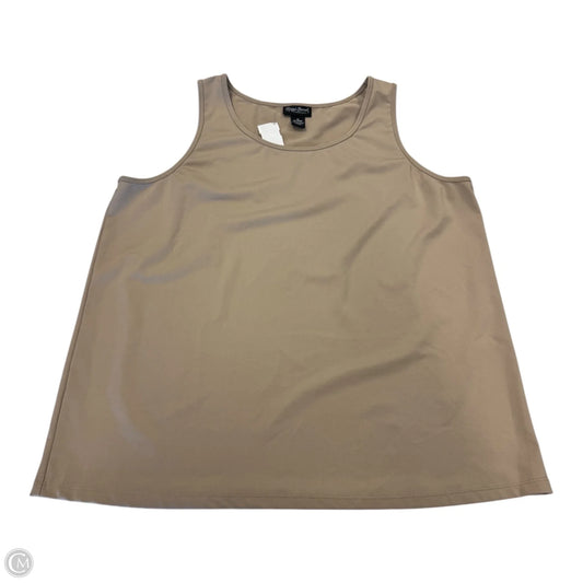 Tank Top By Maggie Barnes In Tan, Size: 1x