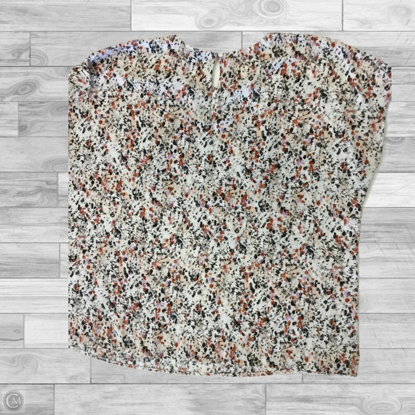 Top Short Sleeve By Halogen In Floral Print, Size: 2x