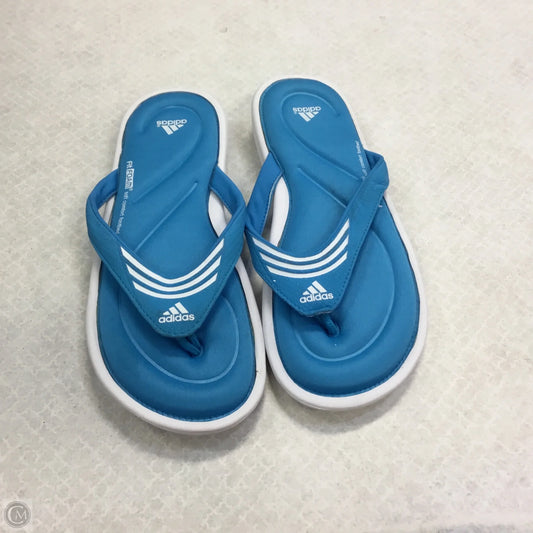 Shoes Flats By Adidas In Blue, Size: 9