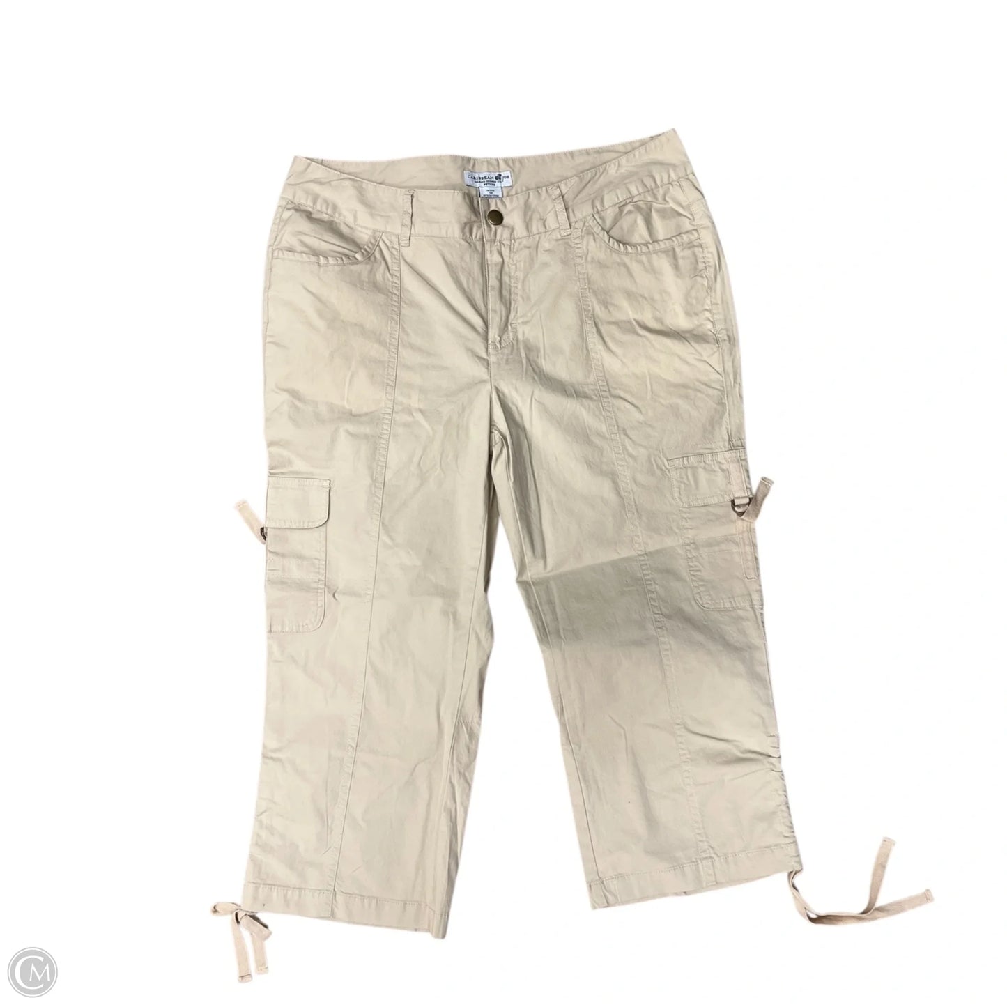 Capris By Caribbean Joe In Tan, Size: 12p