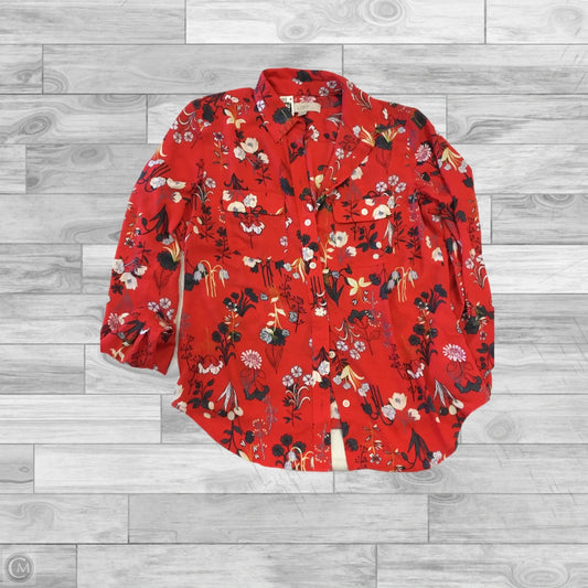 Top Long Sleeve By Loft In Floral Print, Size: S