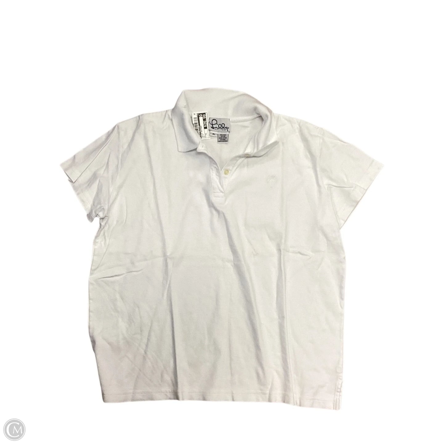 Top Short Sleeve Designer By Lilly Pulitzer In White, Size: Xl