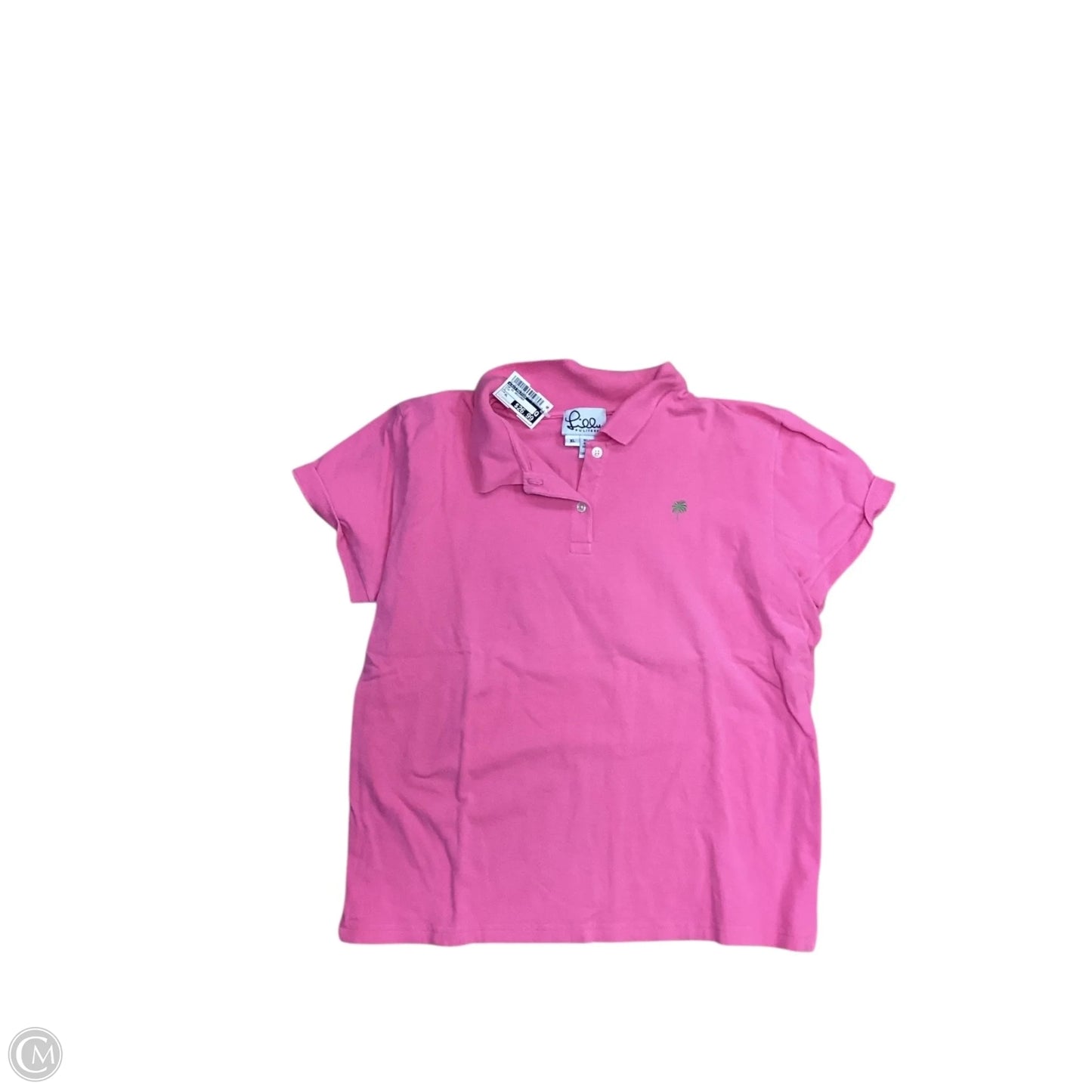 Top Short Sleeve Designer By Lilly Pulitzer In Pink, Size: Xl