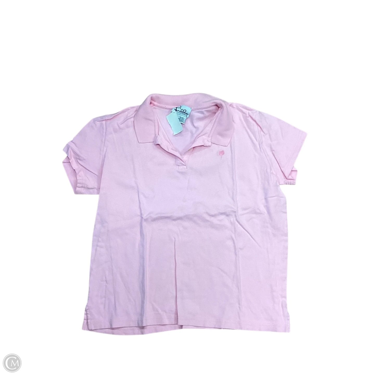 Top Short Sleeve Designer By Lilly Pulitzer In Pink, Size: Xl
