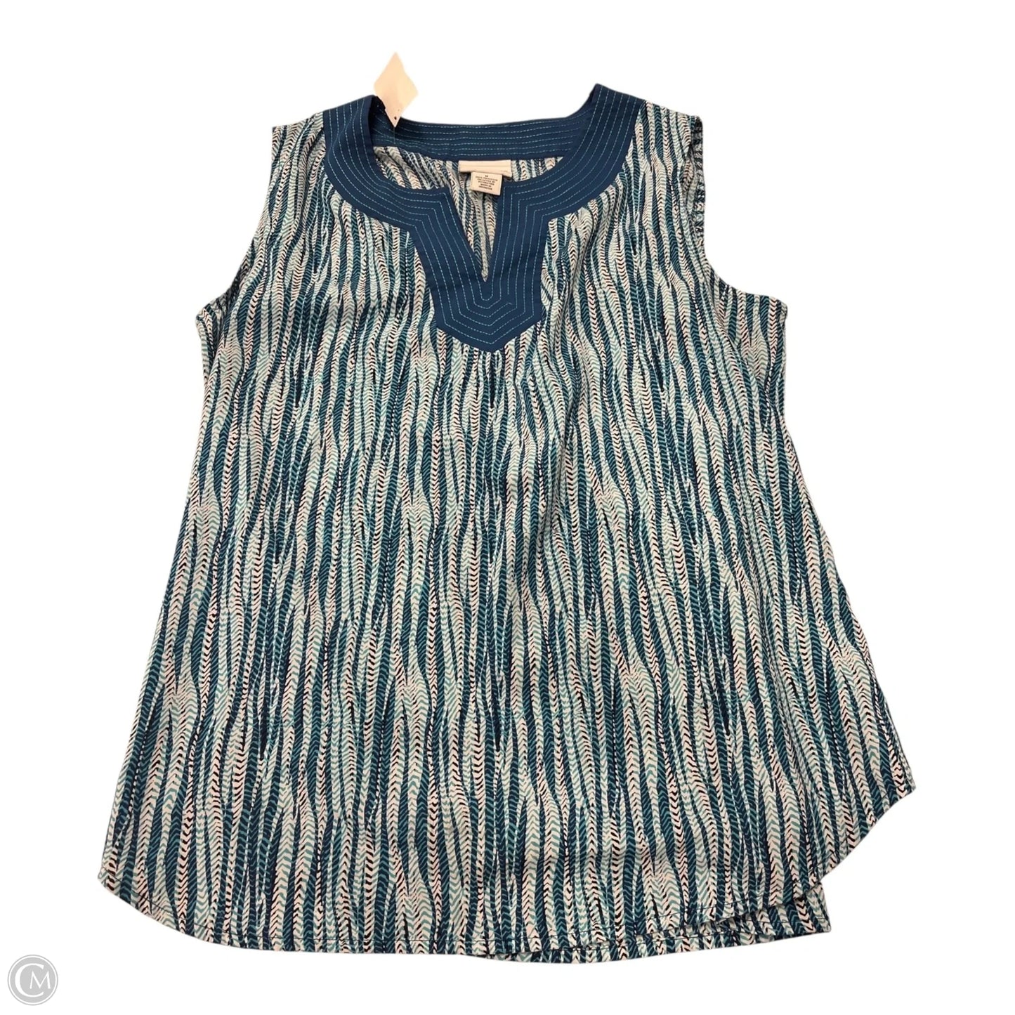 Top Sleeveless By Liz Claiborne In Blue, Size: M