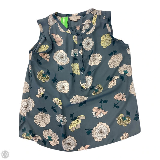Top Sleeveless By Loft In Floral Print, Size: Sp