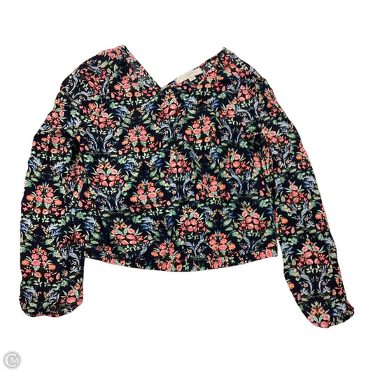 Top Long Sleeve By Loft In Floral Print, Size: M