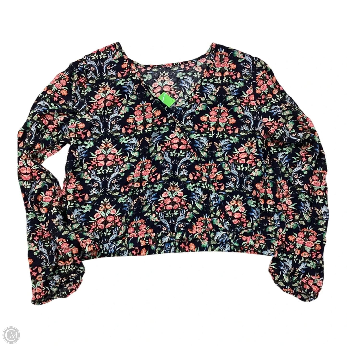 Top Long Sleeve By Loft In Floral Print, Size: M
