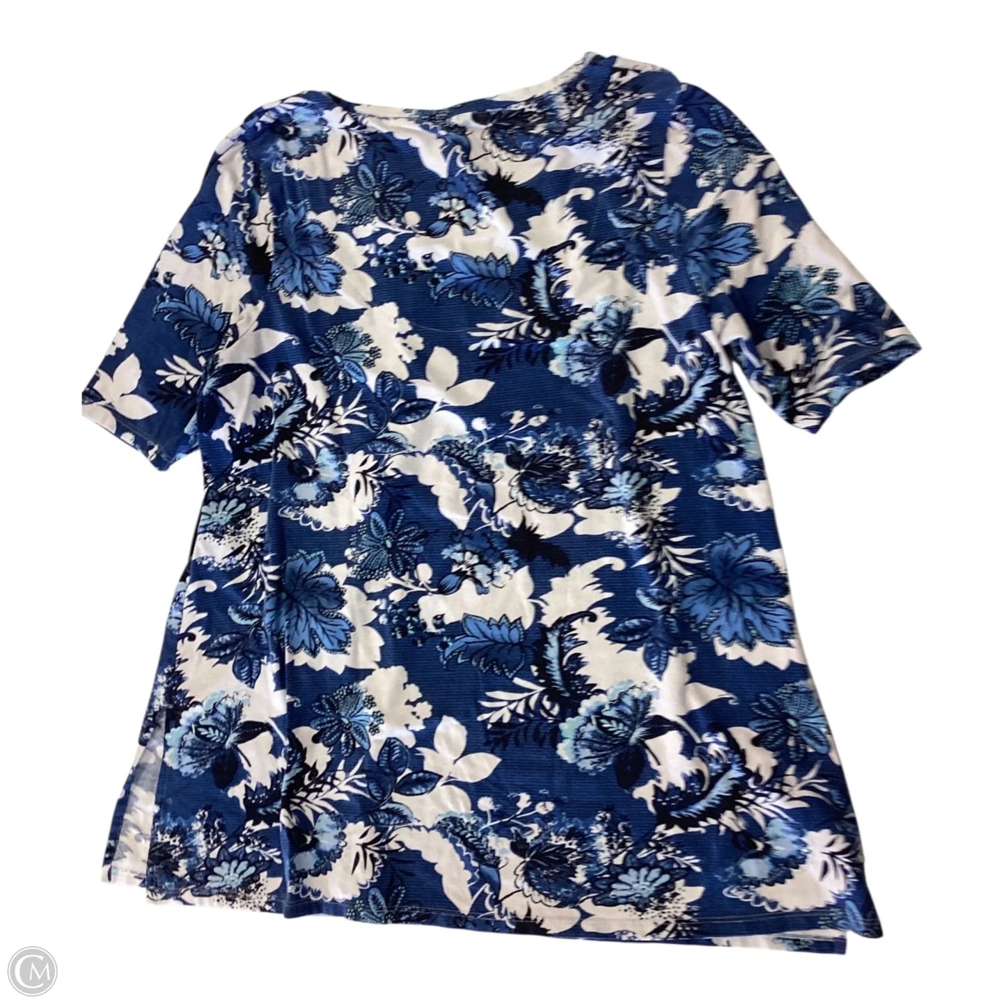 Top Short Sleeve By Chicos In Blue, Size: M