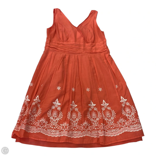 Dress Casual Short By Dressbarn In Orange, Size: 14
