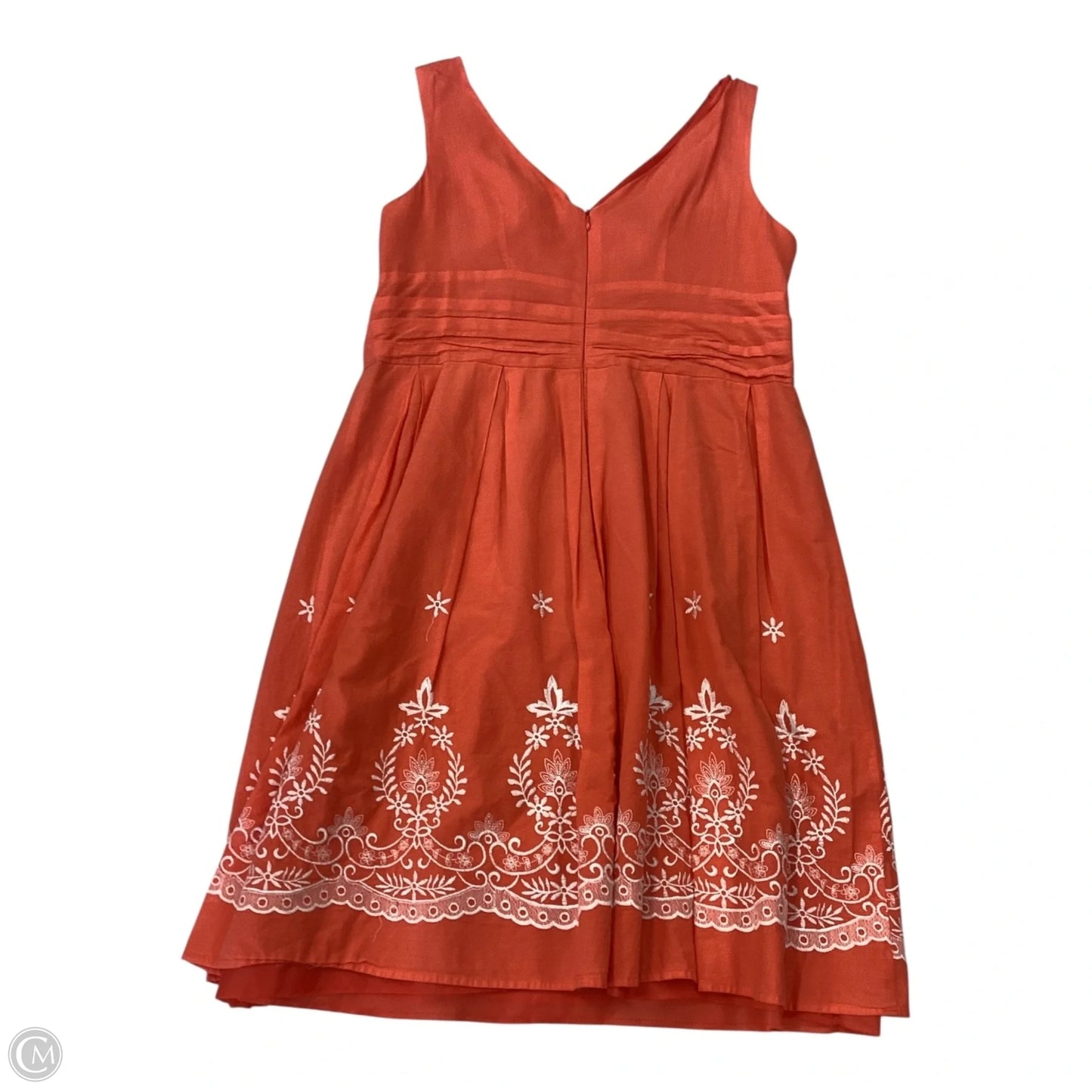 Dress Casual Short By Dressbarn In Orange, Size: 14