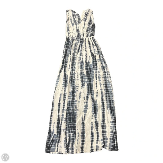 Dress Casual Maxi By Japna In Grey & White, Size: S