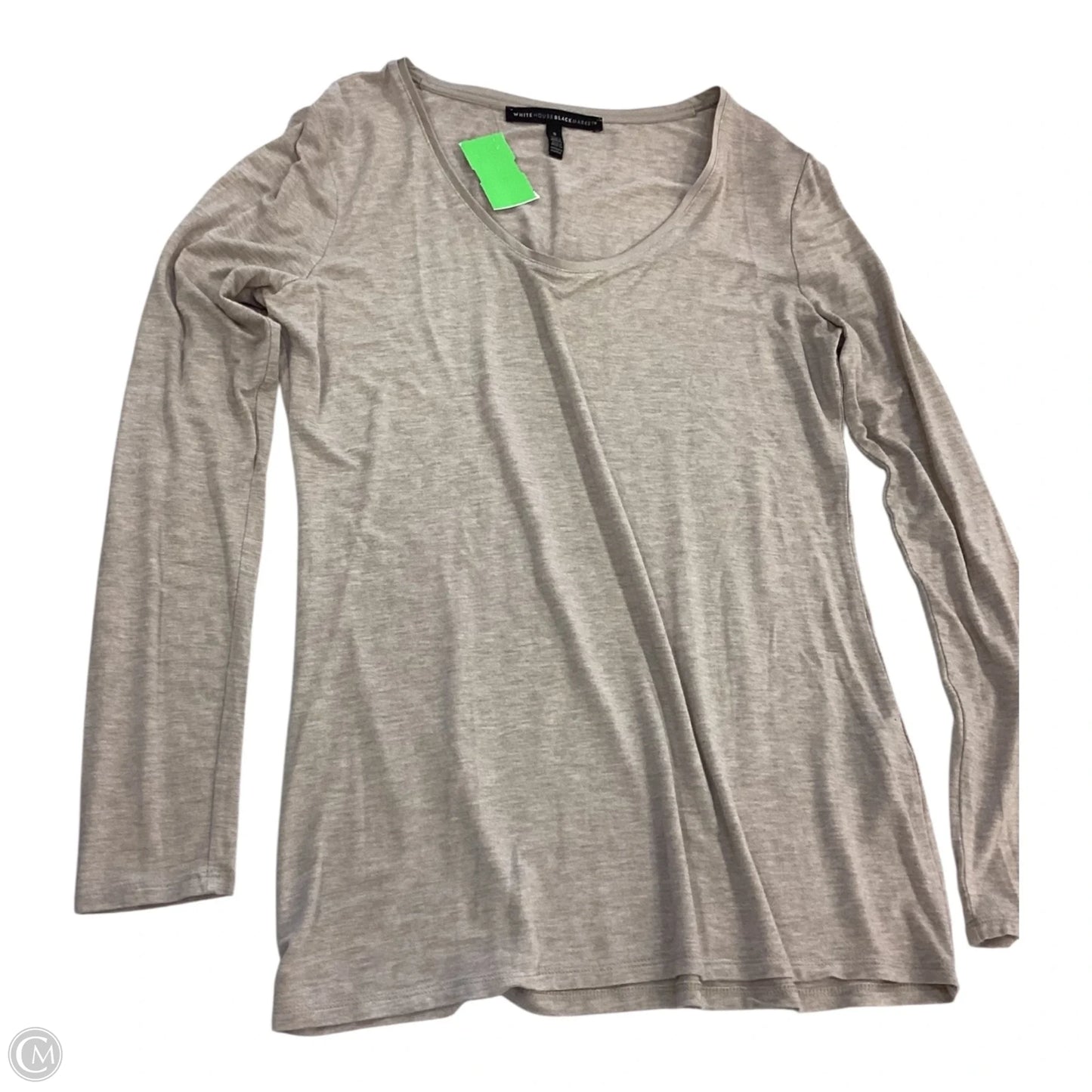 Top Long Sleeve Basic By White House Black Market In Tan, Size: S