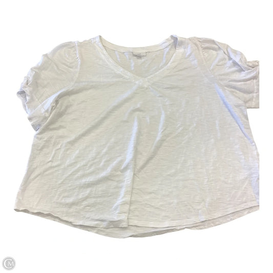 Top Short Sleeve By J. Jill In White, Size: 3x