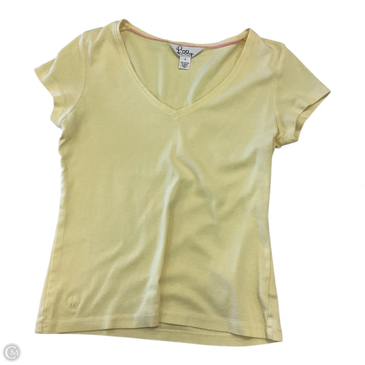 Top Short Sleeve Designer By Lilly Pulitzer In Yellow, Size: S