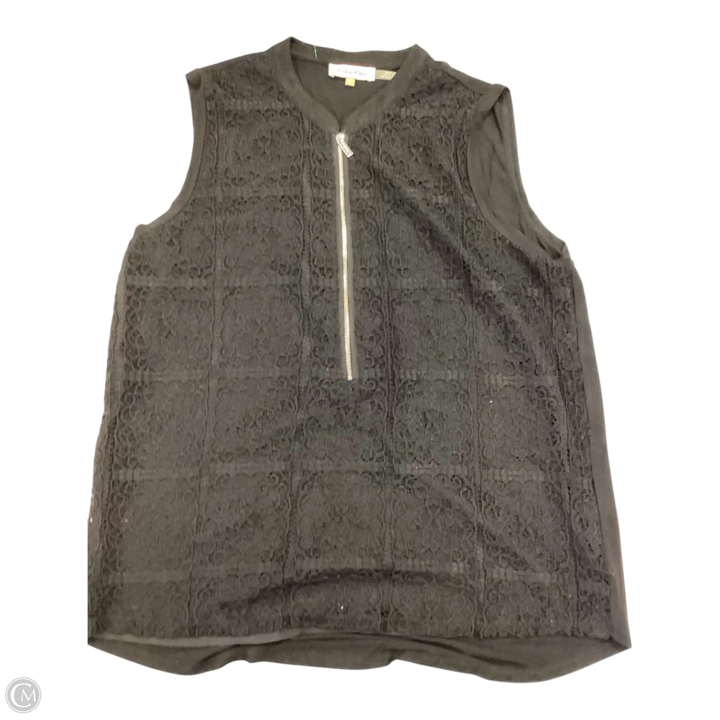 Top Sleeveless By Calvin Klein In Black, Size: L