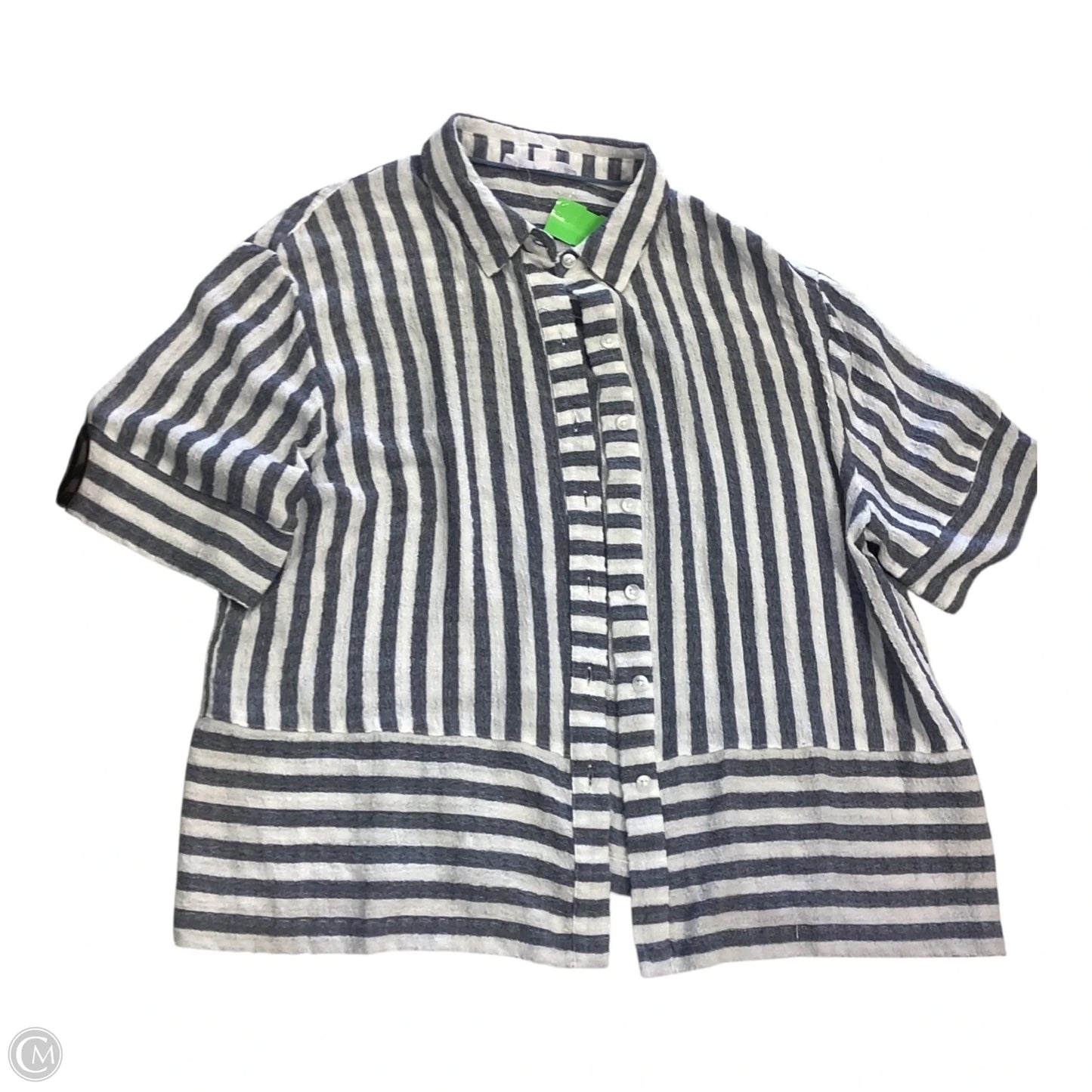 Top Short Sleeve By Jane And Delancey In Striped Pattern, Size: M