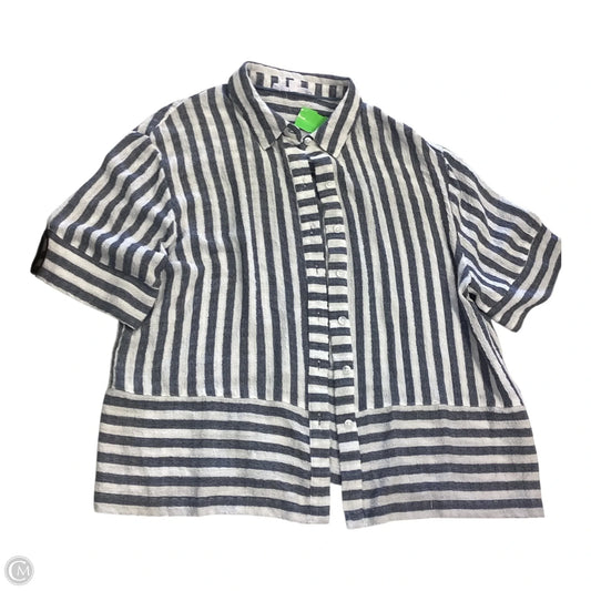 Top Short Sleeve By Jane And Delancey In Striped Pattern, Size: M
