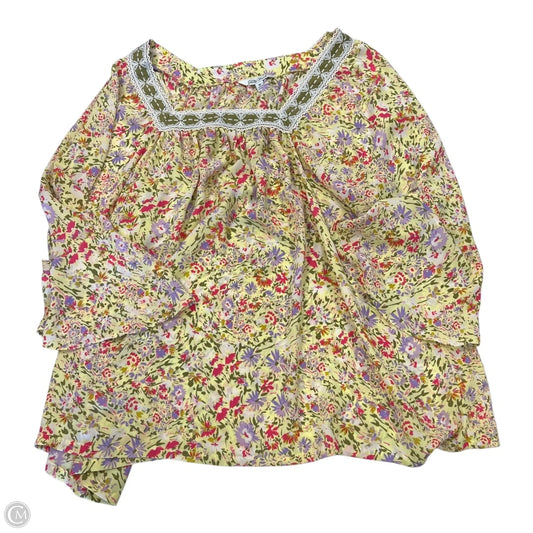 Top 3/4 Sleeve By Clothes Mentor In Yellow, Size: 3x