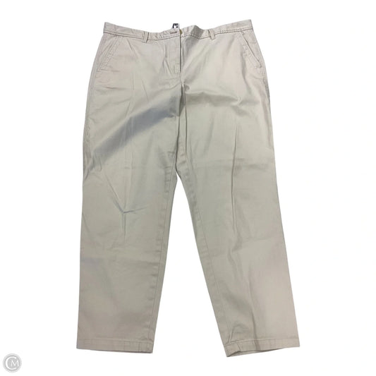 Pants Cropped By Talbots In Cream, Size: 16