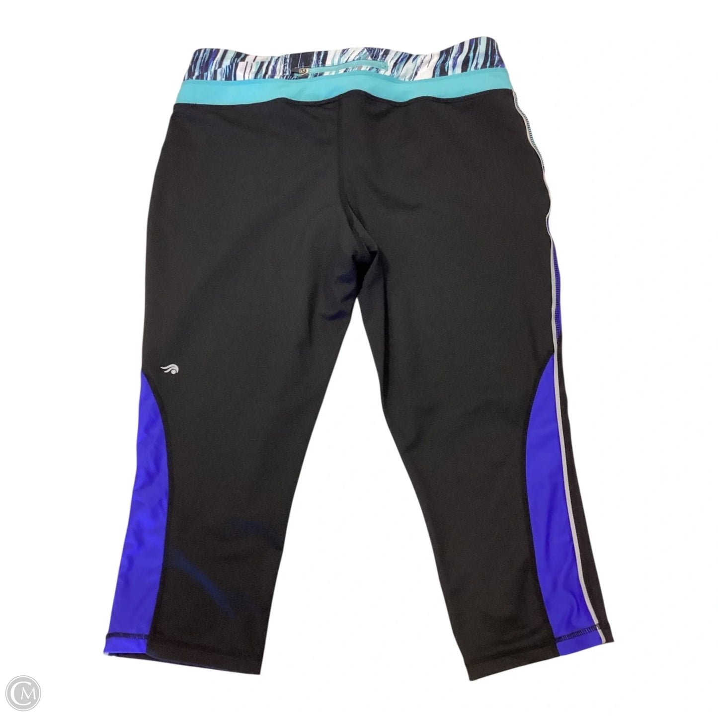 Athletic Leggings Capris By Ideology In Black & Blue, Size: L
