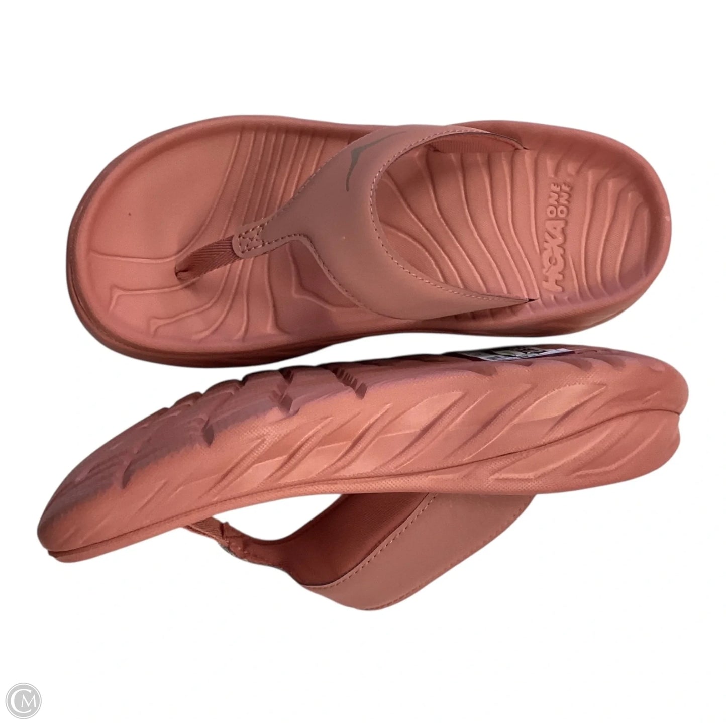 Sandals Flip Flops By Hoka In Peach, Size: 6