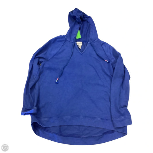 Sweatshirt Hoodie By Chicos Private Collection In Blue, Size: M