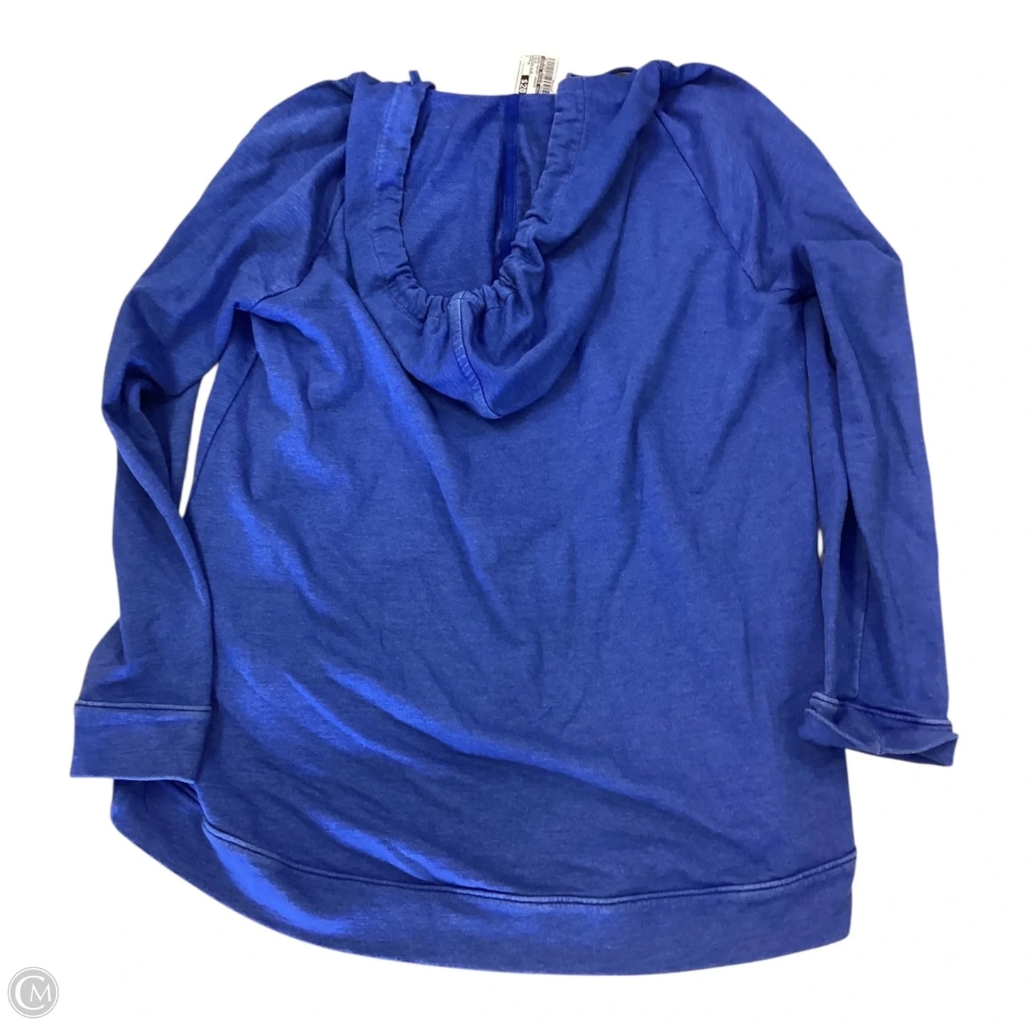 Sweatshirt Hoodie By Chicos Private Collection In Blue, Size: M