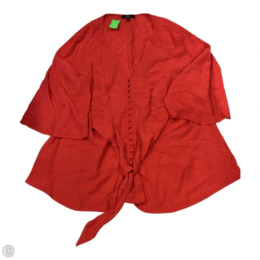 Top Short Sleeve By Ellos In Red, Size: 24