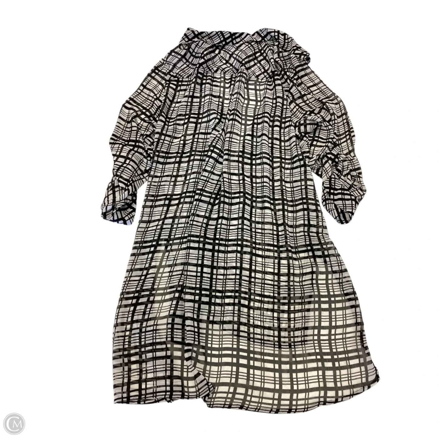 Top Short Sleeve By Catherines In Black & White, Size: 3x