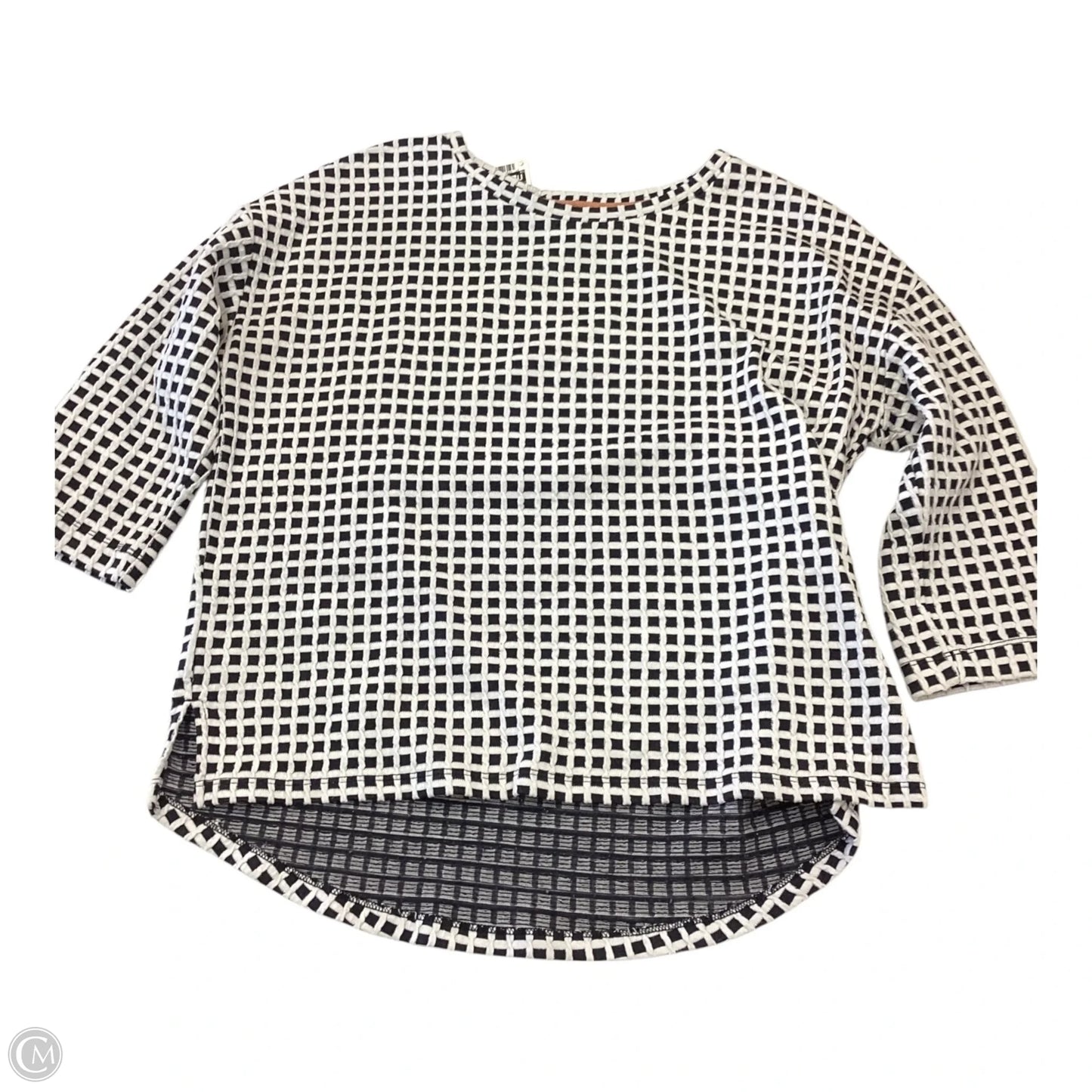 Top 3/4 Sleeve By Lou And Grey In Black & White, Size: M