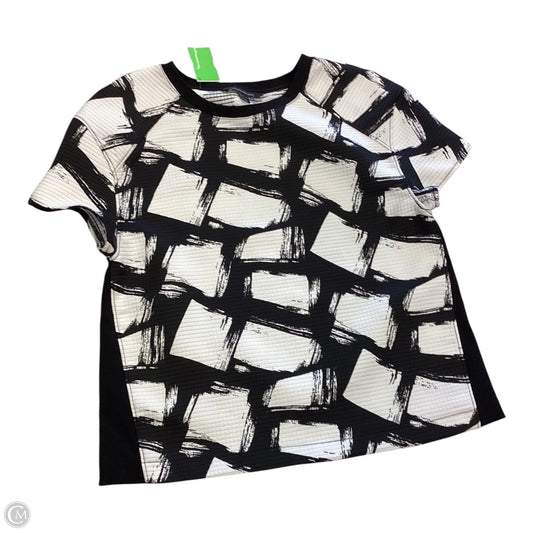 Top Short Sleeve By Banana Republic In Black & White, Size: Xs