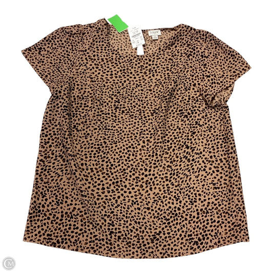 Top Short Sleeve By J. Crew In Animal Print, Size: S