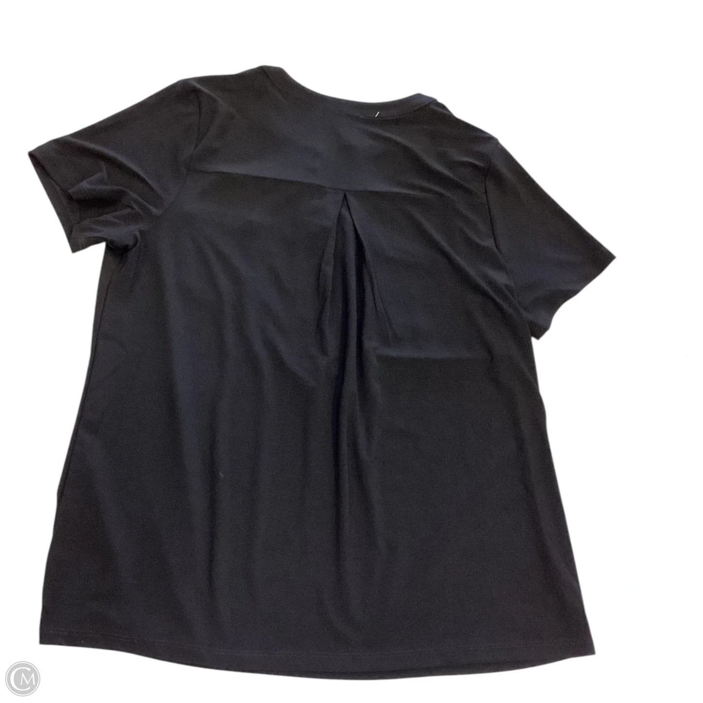 Top Short Sleeve By Anne Klein In Black, Size: L