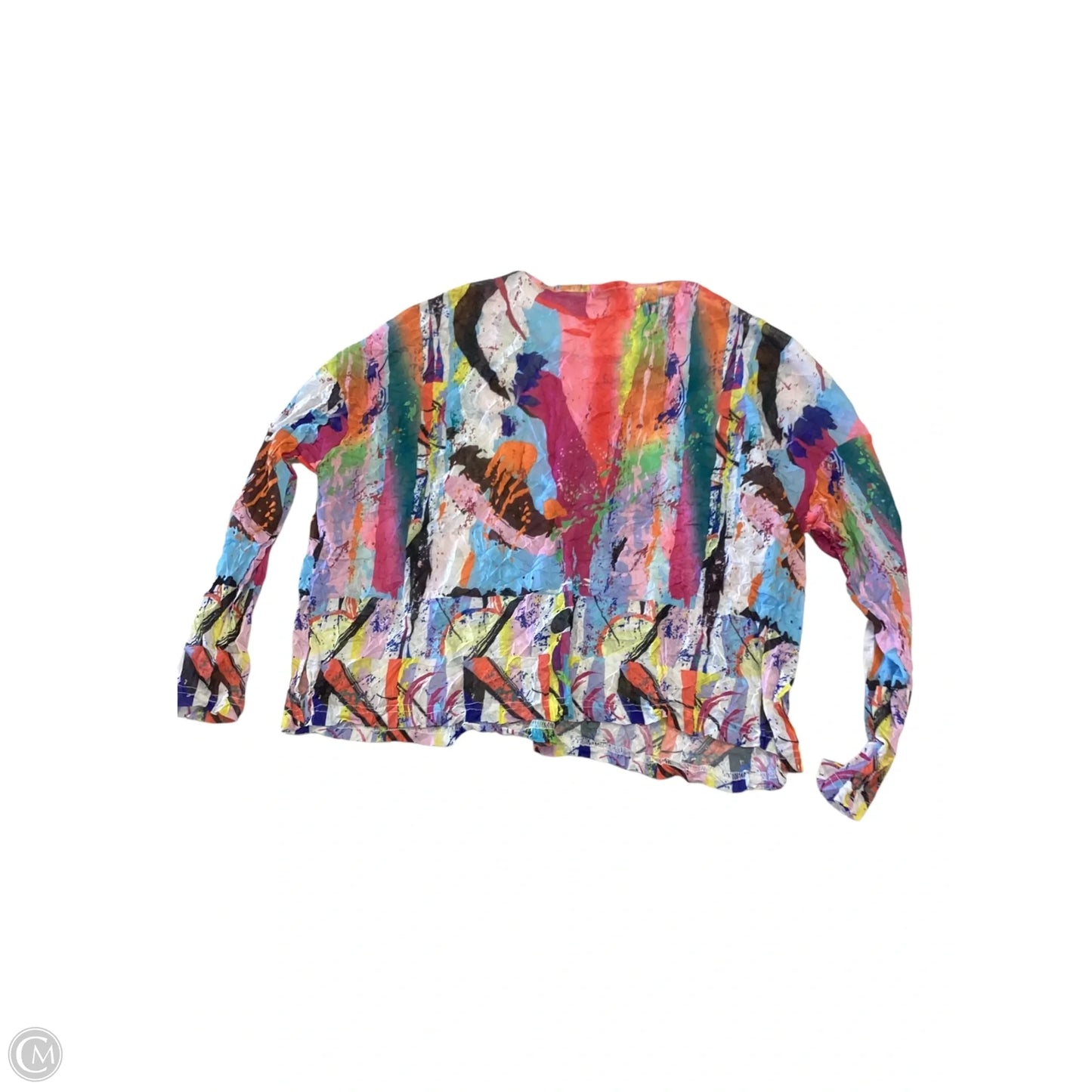 Top 3/4 Sleeve By Charlie B In Multi-colored, Size: S