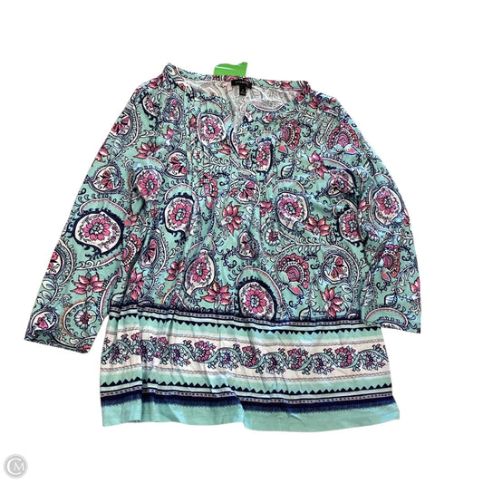 Top 3/4 Sleeve By Talbots In Multi-colored, Size: S