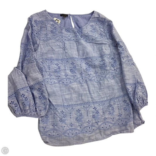Top 3/4 Sleeve By Talbots In Blue, Size: M