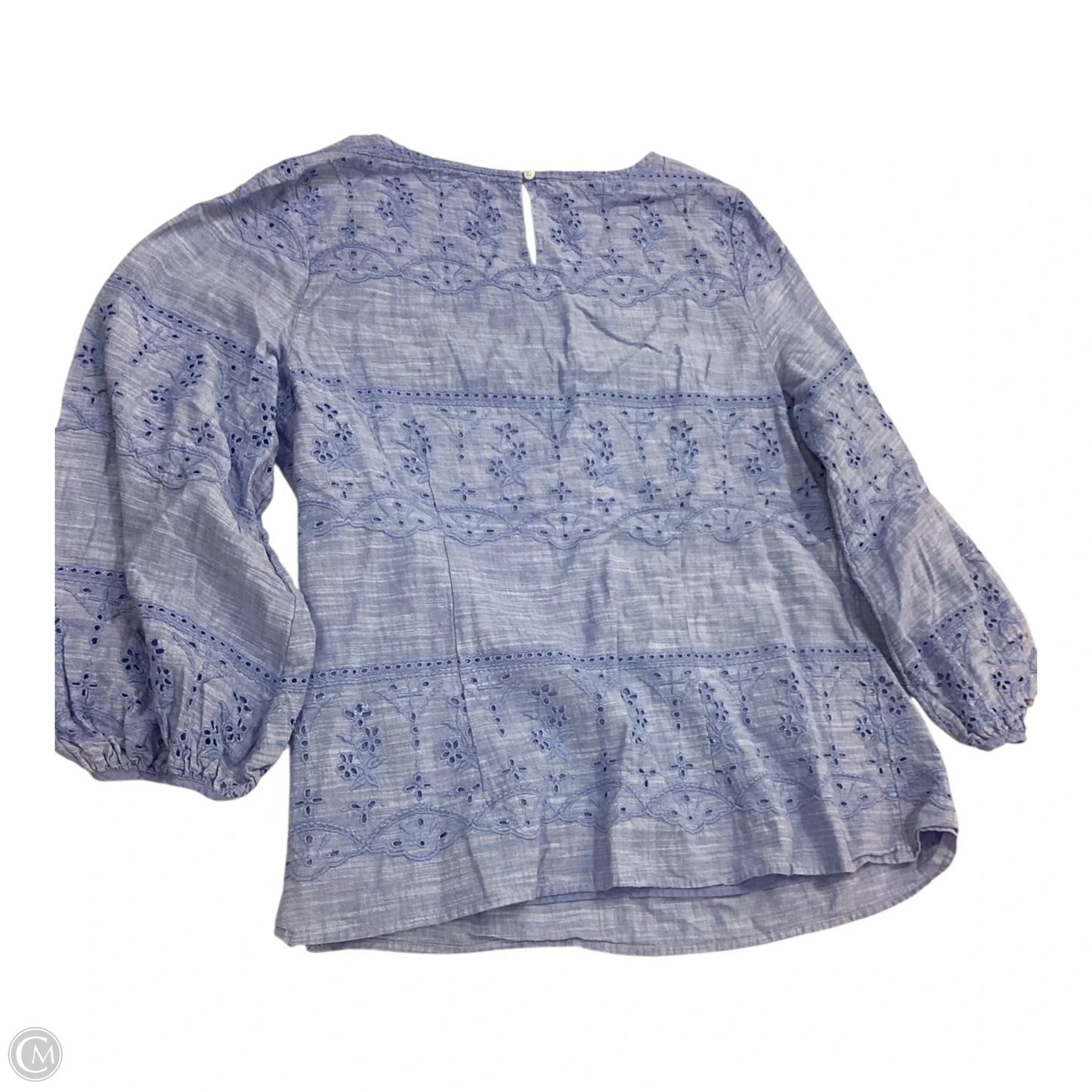 Top 3/4 Sleeve By Talbots In Blue, Size: M