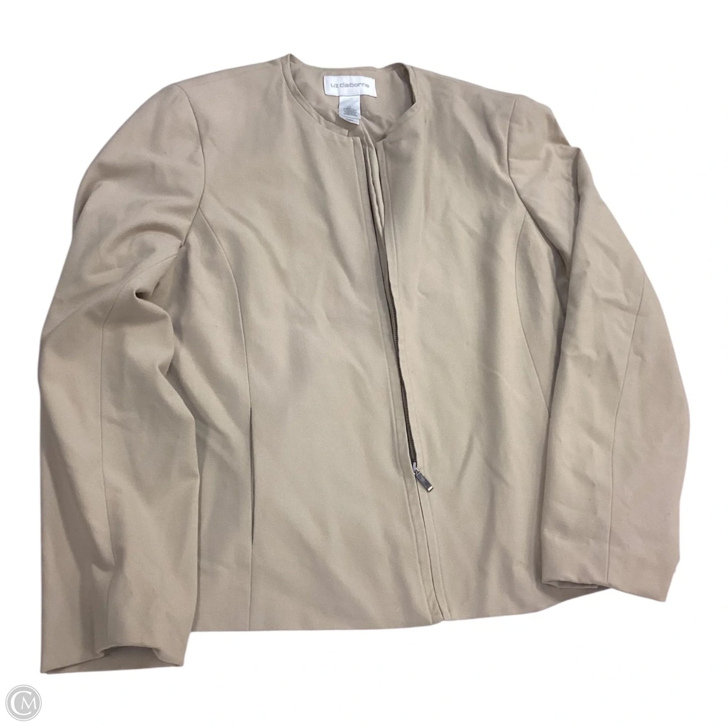 Blazer By Liz Claiborne In Tan, Size: 14