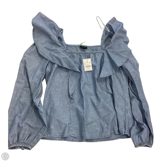 Top 3/4 Sleeve By J. Crew In Blue, Size: S