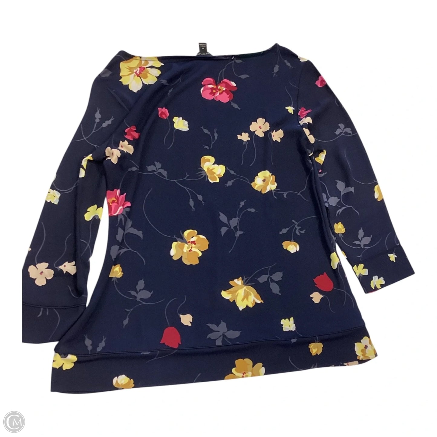Top 3/4 Sleeve By Ann Taylor In Floral Print, Size: Xs