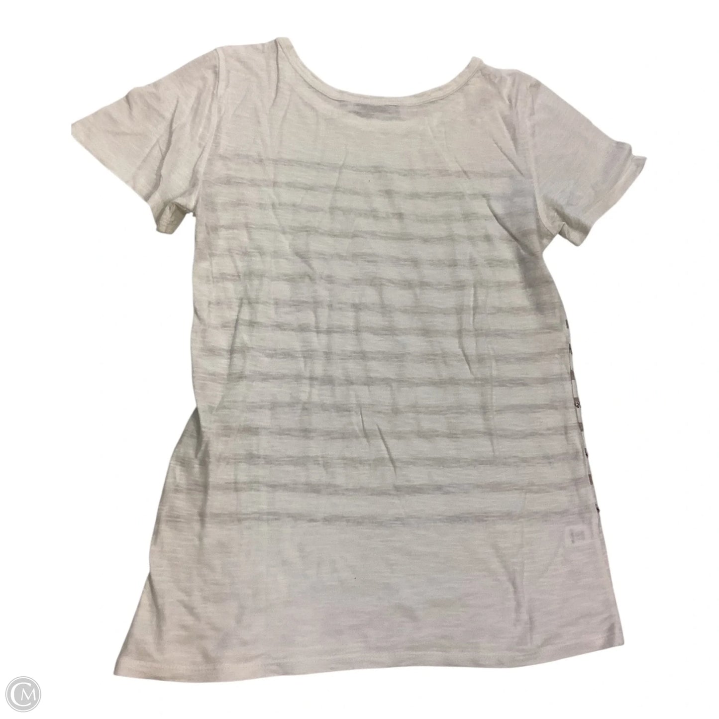 Top Short Sleeve By Loft In Cream, Size: Xs