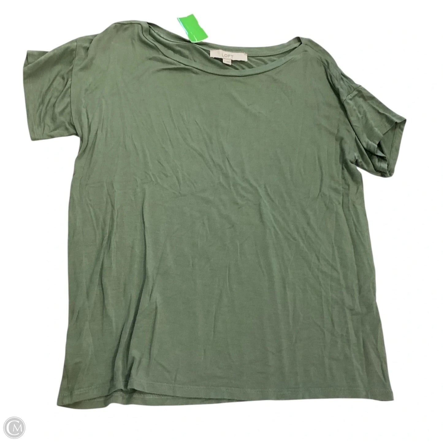 Top Short Sleeve By Loft In Green, Size: M