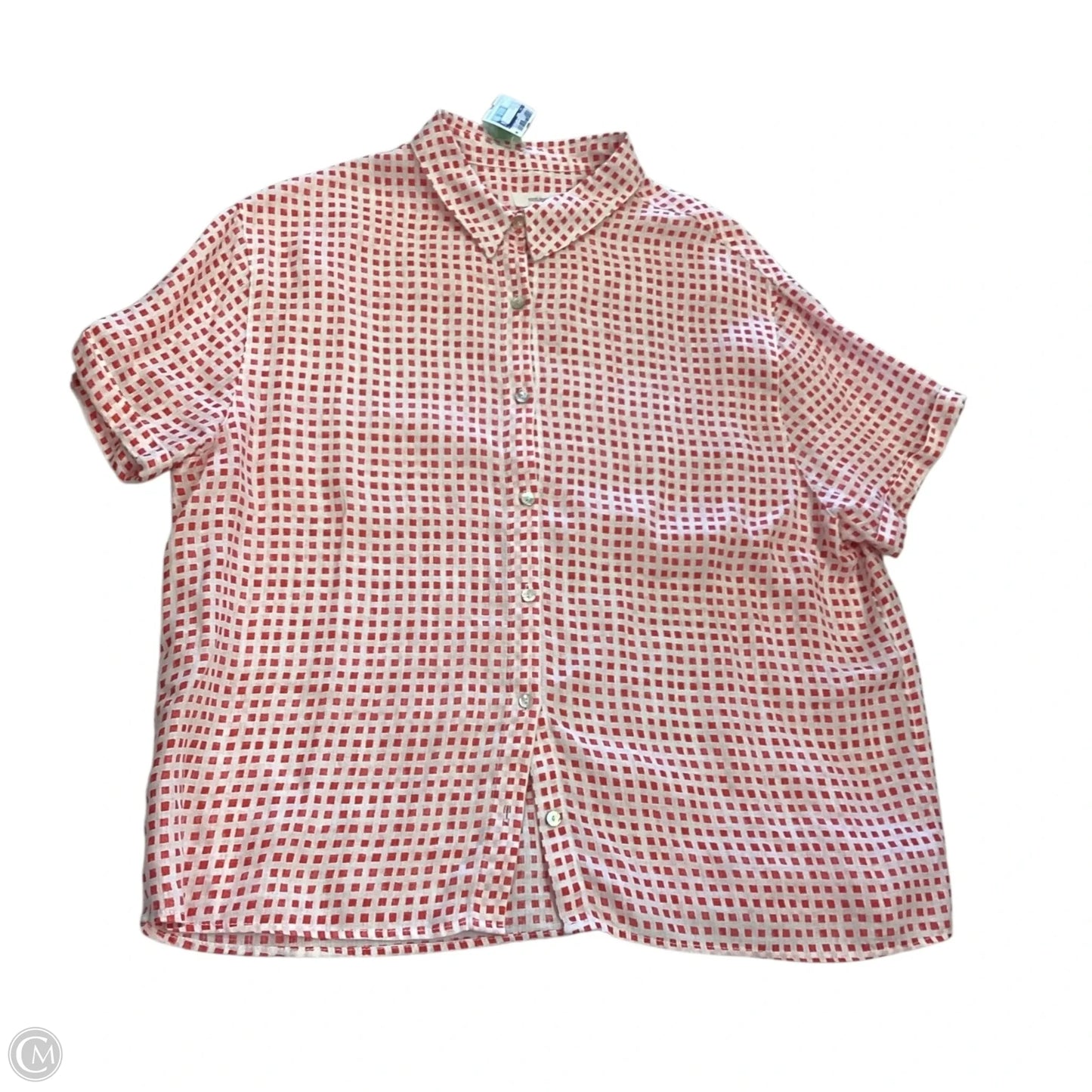 Top Short Sleeve By C And C In Red & White, Size: L