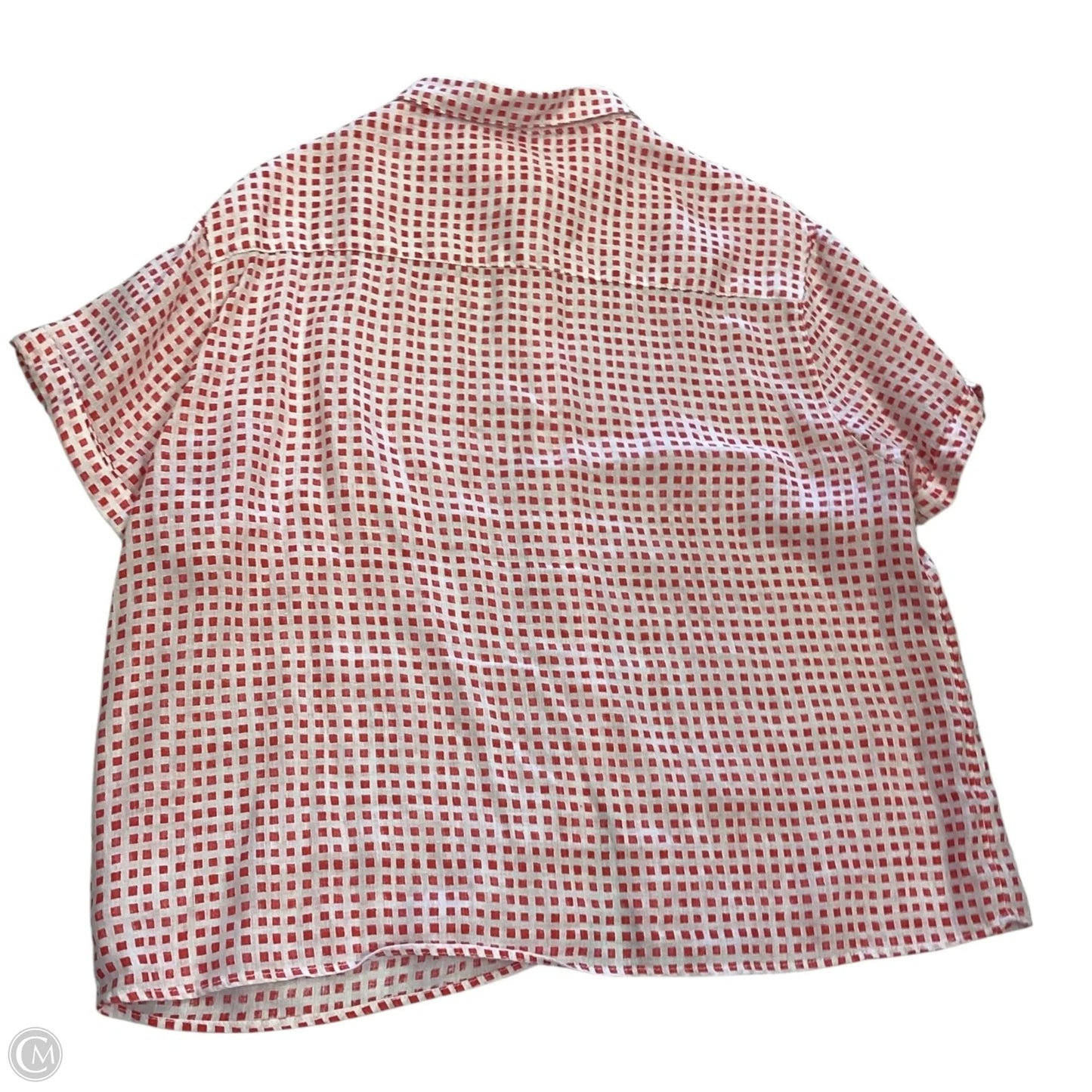 Top Short Sleeve By C And C In Red & White, Size: L